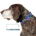 Load image into Gallery viewer, Dog Bone Seatbelt Buckle Collar - Crystals2 Blues/Purples
