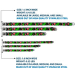 Dog Bone Seatbelt Buckle Collar - Christmas Collage Black/White/Green/Red