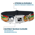 Load image into Gallery viewer, Dog Bone Seatbelt Buckle Collar - Chicago Style Hot Dog Vivid
