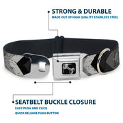 Dog Bone Seatbelt Buckle Collar - Chevron Weathered Black/Grays