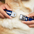 Load image into Gallery viewer, Dog Bone Seatbelt Buckle Collar - Colorado Trout Flag/Snowy Mountains Blues/White/Red/Yellow
