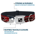 Load image into Gallery viewer, Dog Bone Seatbelt Buckle Collar - Cali Bear/Aztec4 Black/Dark Reds/Cream
