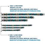Dog Bone Seatbelt Buckle Collar - Christmas Ornaments/Snowflakes Blue/White/Multi Color