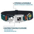 Load image into Gallery viewer, Dog Bone Seatbelt Buckle Collar - Christmas Ornaments/Snowflakes Blue/White/Multi Color
