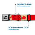 Load image into Gallery viewer, Dog Bone Seatbelt Buckle Collar - Canada Flag Painted
