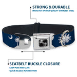 Dog Bone Seatbelt Buckle Collar - South Carolina Flags Scattered