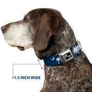 Dog Bone Seatbelt Buckle Collar - South Carolina Flags Scattered