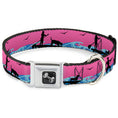 Load image into Gallery viewer, Dog Bone Seatbelt Buckle Collar - SUP w/Dog Pink/Blues/Black
