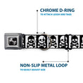 Load image into Gallery viewer, Dog Bone Seatbelt Buckle Collar - Skull & Cross Bones Blocks Black/White White/Black

