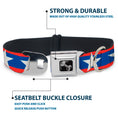 Load image into Gallery viewer, Dog Bone Seatbelt Buckle Collar - Stars/Stripes Red/Blue/White
