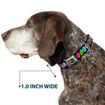 Dog Bone Seatbelt Buckle Collar - Sprinkle Donuts Black/Multi Color