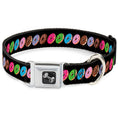 Load image into Gallery viewer, Dog Bone Seatbelt Buckle Collar - Sprinkle Donuts Black/Multi Color

