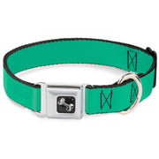 Dog Bone Seatbelt Buckle Collar - Solid Rainforest Green