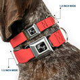 Load image into Gallery viewer, Dog Bone Seatbelt Buckle Collar by Southlake Paws in solid salmon orange, featuring adjustable straps and a metal buckle.
