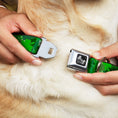 Load image into Gallery viewer, Dog Bone Seatbelt Buckle Collar - St. Pat's Stacked Shamrocks Greens
