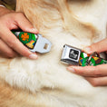 Load image into Gallery viewer, Dog Bone Seatbelt Buckle Collar - St. Pat's 4-Buttons Stacked
