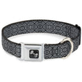 Load image into Gallery viewer, Dog Bone Seatbelt Buckle Collar - Snake Skin 3 Charcoal/Black
