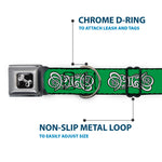 Dog Bone Seatbelt Buckle Collar - Celtic Knot2 Greens/Black/White