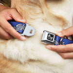 Dog Bone Seatbelt Buckle Collar - Celtic Knot4 Blues/Black/White