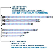 Dog Bone Seatbelt Buckle Collar - Cloudy/Starry Sky Lavender/Blue/Yellow