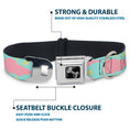 Load image into Gallery viewer, Dog Bone Seatbelt Buckle Collar - Cloudy/Starry Sky Aqua/Pink/Yellow
