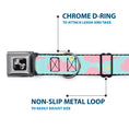 Load image into Gallery viewer, Dog Bone Seatbelt Buckle Collar - Cloudy/Starry Sky Aqua/Pink/Yellow
