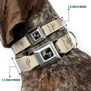 Dog Bone Seatbelt Buckle Collar - Cacti2 Tans