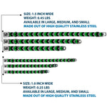 Dog Bone Seatbelt Buckle Collar - Chevron Green/Black/Gray