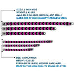 Dog Bone Seatbelt Buckle Collar - Chevron Purple/Black/Gray