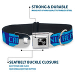 Dog Bone Seatbelt Buckle Collar - CALIFORNIA REPUBLIC/Bear/Stars Silhouette Blues