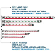 Dog Bone Black/Silver Seatbelt Buckle Collar - California Flag Continuous