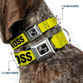 Load image into Gallery viewer, Dog Bone Seatbelt Buckle Collar - CRIME SCENE DO NOT CROSS Yellow/Black
