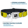 Load image into Gallery viewer, Dog Bone Seatbelt Buckle Collar - CRIME SCENE DO NOT CROSS Yellow/Black
