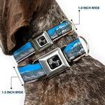 Seatbelt Buckle Collar - Colorado Mount Evans Vivid Landscape/Colorado Flag Icon