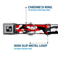 Load image into Gallery viewer, Dog Bone Black/Silver Seatbelt Buckle Collar - Camo Red/Black/Gray/White
