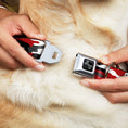 Load image into Gallery viewer, Dog Bone Black/Silver Seatbelt Buckle Collar - Camo Red/Black/Gray/White
