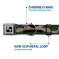 Load image into Gallery viewer, Dog Bone Black/Silver Seatbelt Buckle Collar - Camo Olive3
