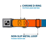 Dog Bone Black/Silver Seatbelt Buckle Collar - Summer Essentials Color Block 2