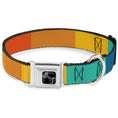 Load image into Gallery viewer, Dog Bone Black/Silver Seatbelt Buckle Collar - Summer Essentials Color Block 2
