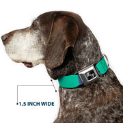 Dog Bone Black/Silver Seatbelt Buckle Collar - Summer Essentials Color Block 3