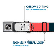 Dog Bone Black/Silver Seatbelt Buckle Collar - Summer Essentials Color Block 4