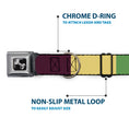 Load image into Gallery viewer, Dog Bone Black/Silver Seatbelt Buckle Collar - Summer Essentials Color Block 5
