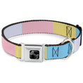 Load image into Gallery viewer, Dog Bone Black/Silver Seatbelt Buckle Collar - Summer Essentials Color Block 6
