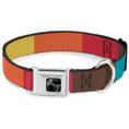 Load image into Gallery viewer, Dog Bone Black/Silver Seatbelt Buckle Collar - Summer Essentials Color Block 9
