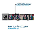 Load image into Gallery viewer, SPACE INVADERS Title Full Color Seatbelt Buckle Collar - Muerta
