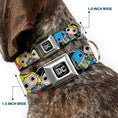 Load image into Gallery viewer, DC Round Logo Black/Silver Seatbelt Buckle Collar - DC Mini Group Stacked Black
