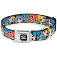 Load image into Gallery viewer, DC Round Logo Black/Silver Seatbelt Buckle Collar - DC Mini Group Stacked Black
