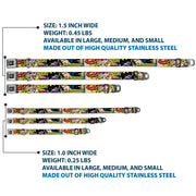 DC Round Logo Black/Silver Seatbelt Buckle Collar - Superheroines Wonder Woman/Supergirl/Batgirl