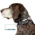 Load image into Gallery viewer, DC Round Logo Black/Silver Seatbelt Buckle Collar - Batgirl/Wonder Woman/Supergirl Retro Panels Black/Pink/White
