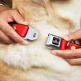 Load image into Gallery viewer, DC LEAGUE OF SUPER-PETS Logo Full Color Black/White Seatbelt Buckle Collar - DC League of Super-Pets Flash Bolt Logo Red/Yellow/White

